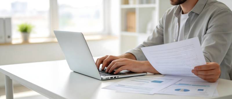 办公族审阅文件用笔记本图片