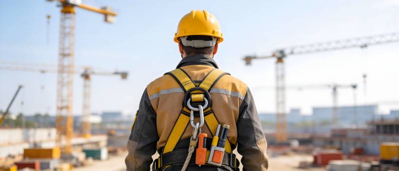 工地背影 安全守护者图片