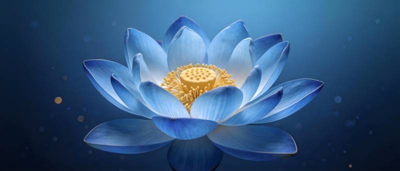 蓝莲绽放 静谧如梦图片