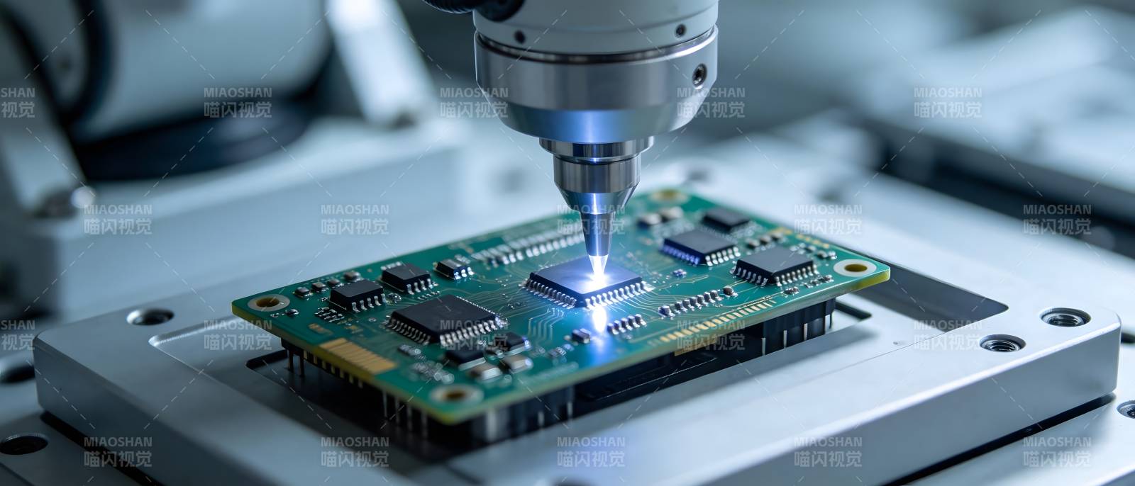 精密电路板激光加工中图片