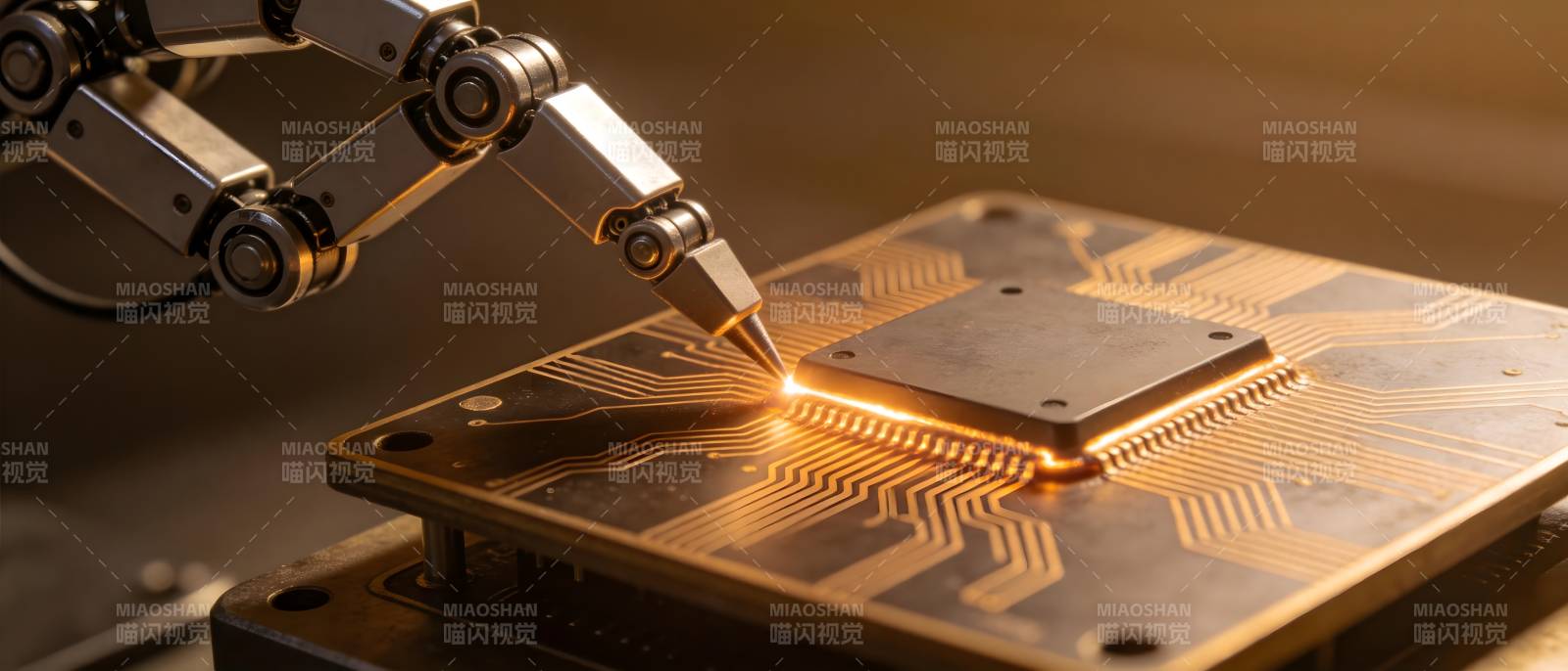 机械臂精焊芯片电路图片