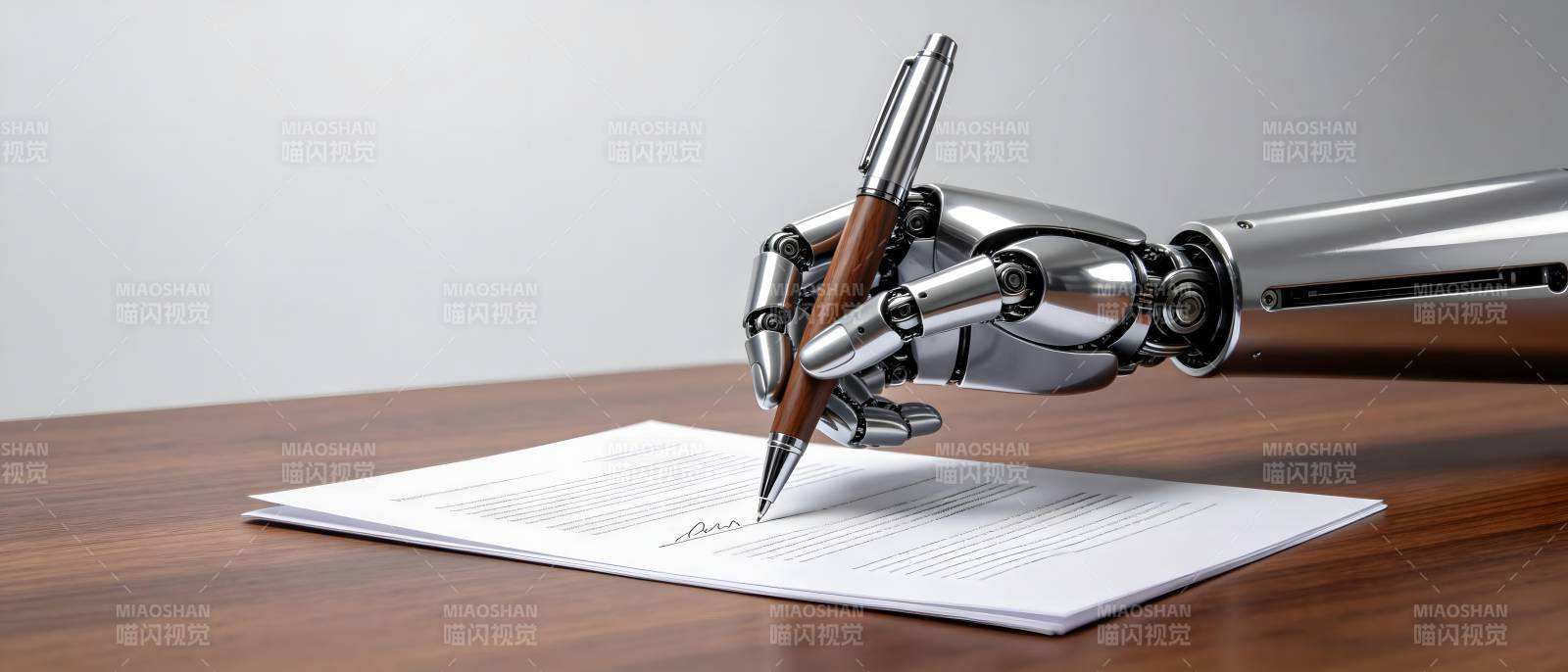 AI签署文件 智能未来已来图片