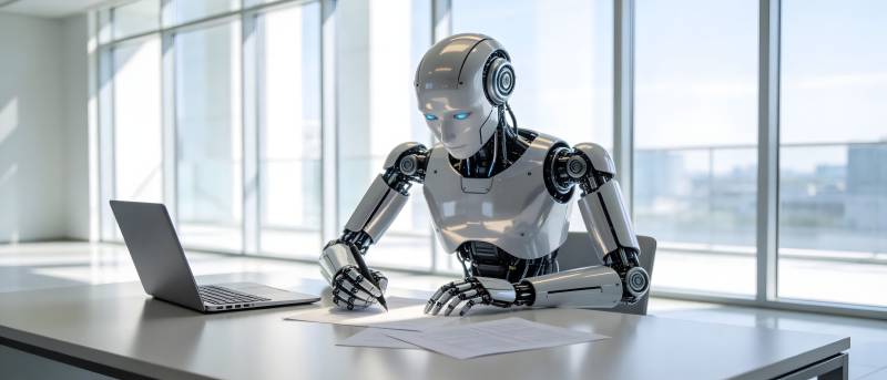 机器人办公中图片