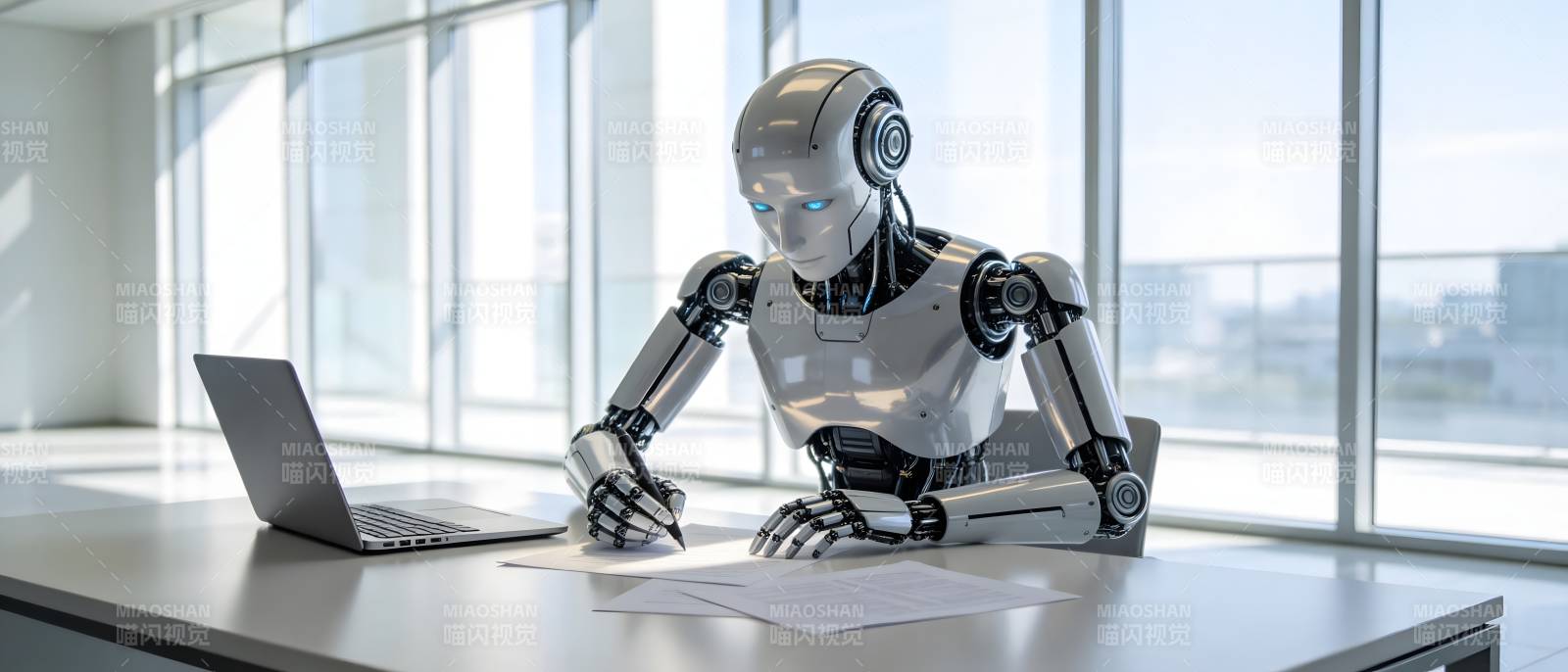 机器人办公中图片