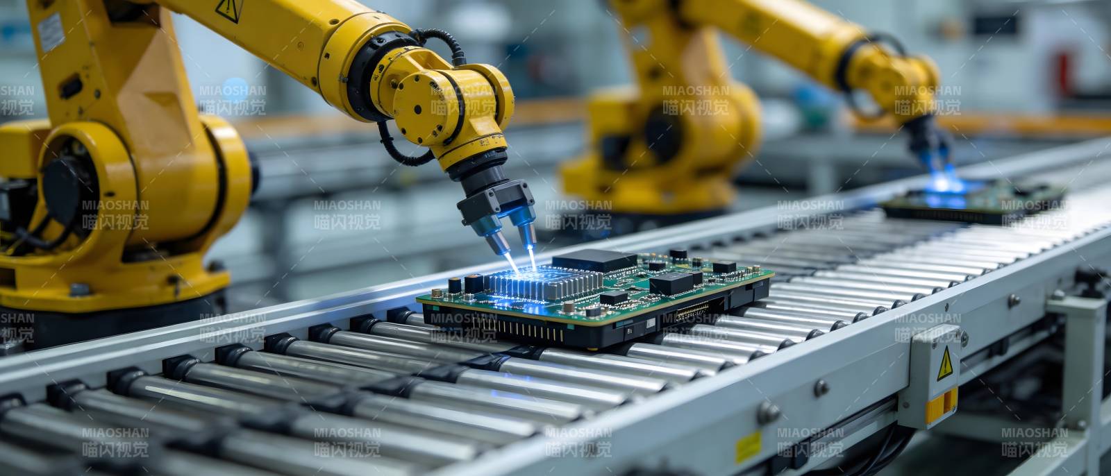 智能机器人组装电路板图片