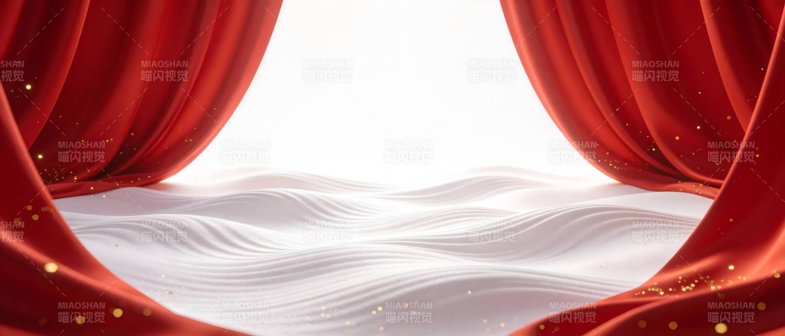 红幕启 白浪涌 金光闪图片
