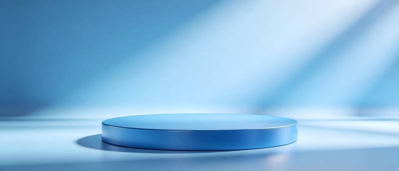 蓝色光影展台图片