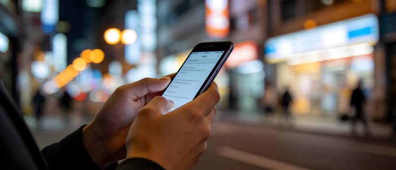 夜街低头族 手机不离手图片