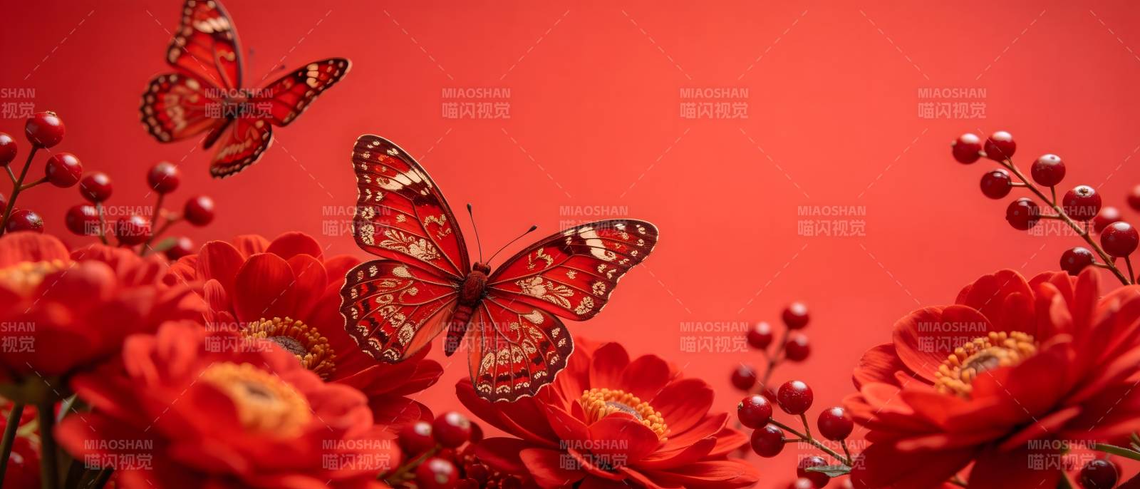 红蝶恋花 喜庆迎春图片