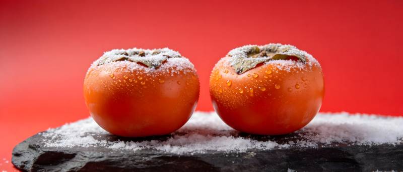 霜柿映红 冬味正浓图片