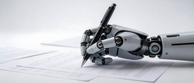 AI执笔签署文件图片