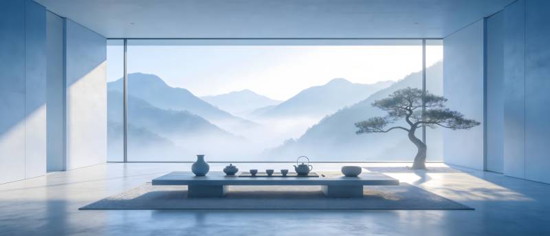 山景茶室 静悟禅心图片