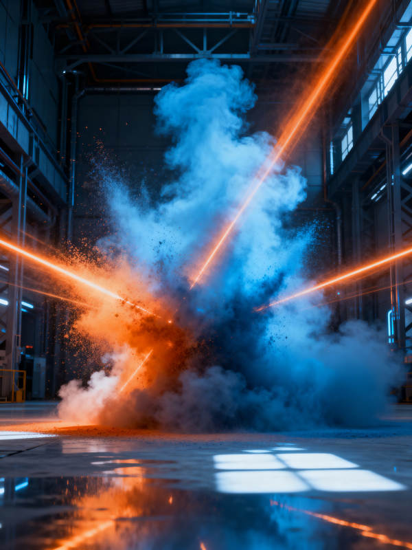 蓝橙光爆 工业幻境图片