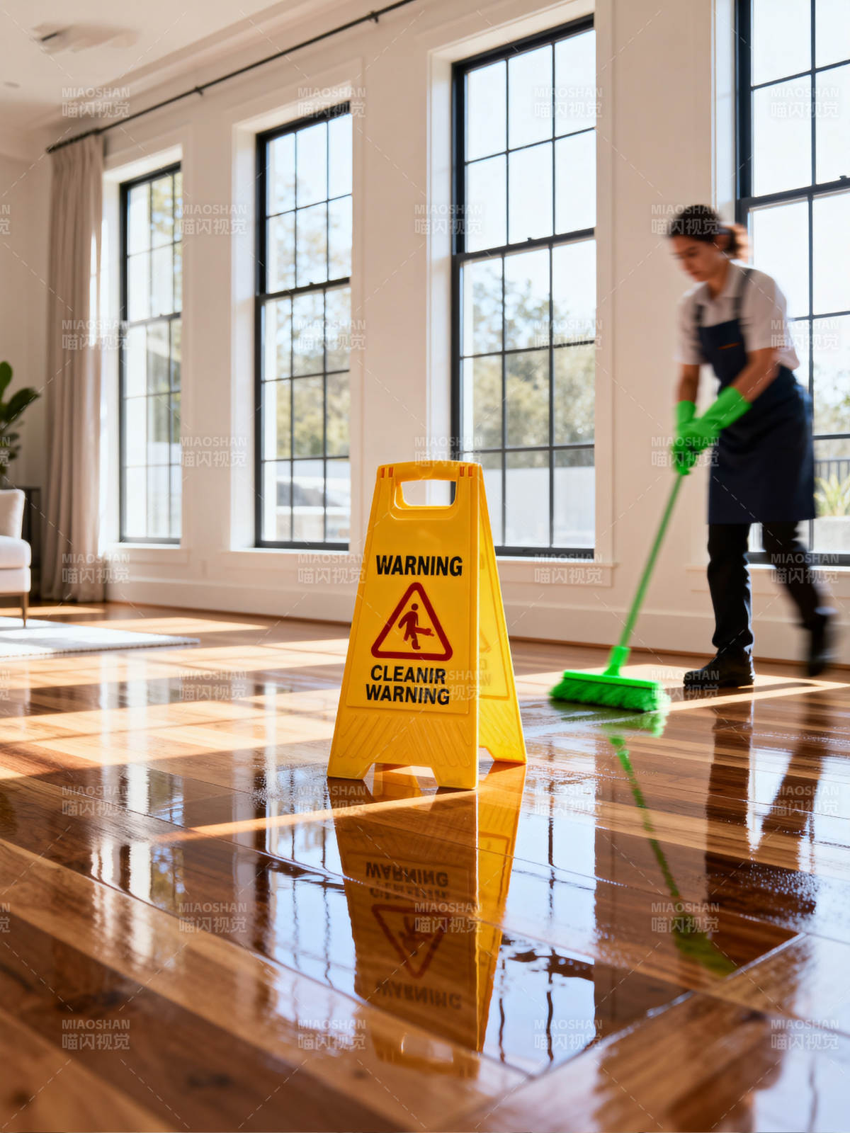 湿滑地板 小心地滑图片