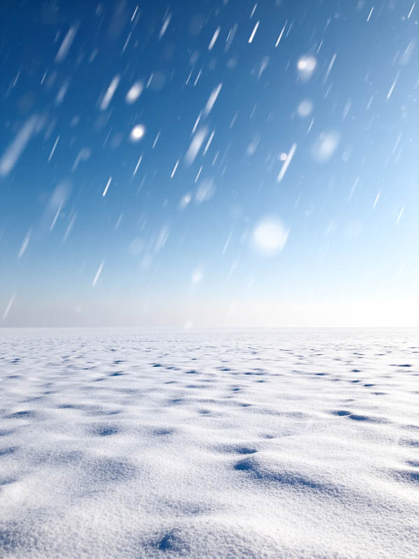 雪落无垠 天地一色白图片