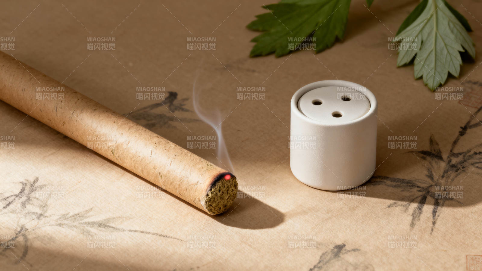 艾条熏灸 养生之道图片