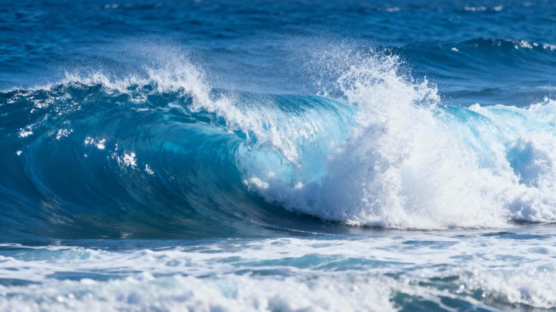 碧海翻浪 白沫飞溅图片