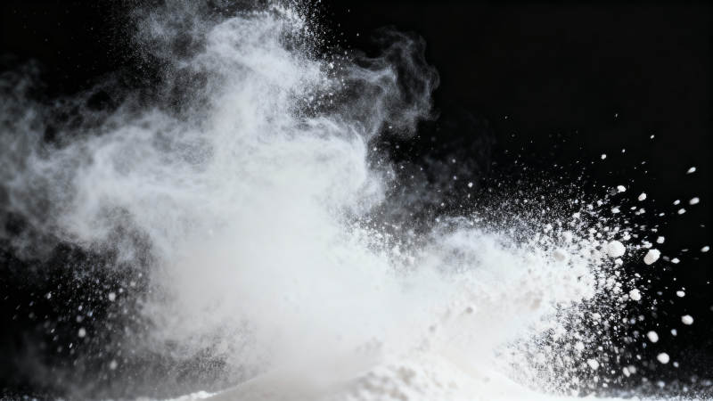 白粉飞溅 黑底动感瞬间图片