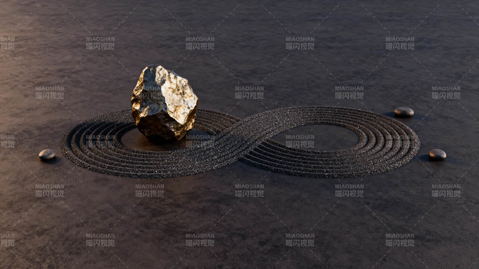 石落沙纹 禅意无限图片