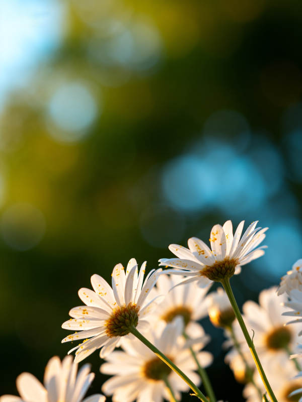 阳光下的雏菊绽放图片