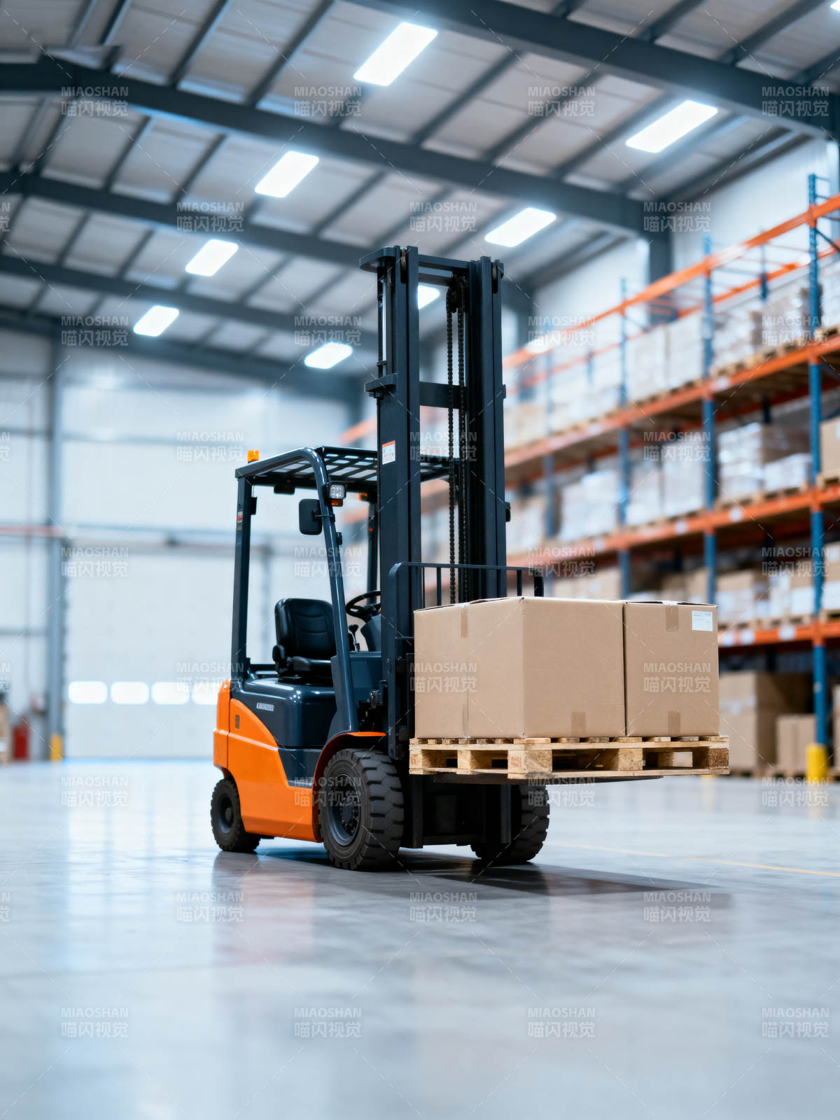 叉车运货 仓库高效作业图片