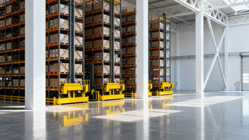 智能仓储机器人作业场景图片