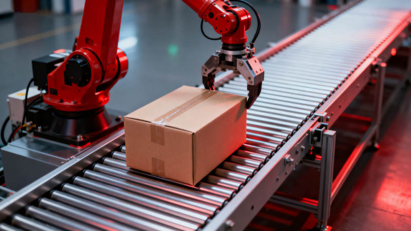 机器人分拣包裹流水线图片