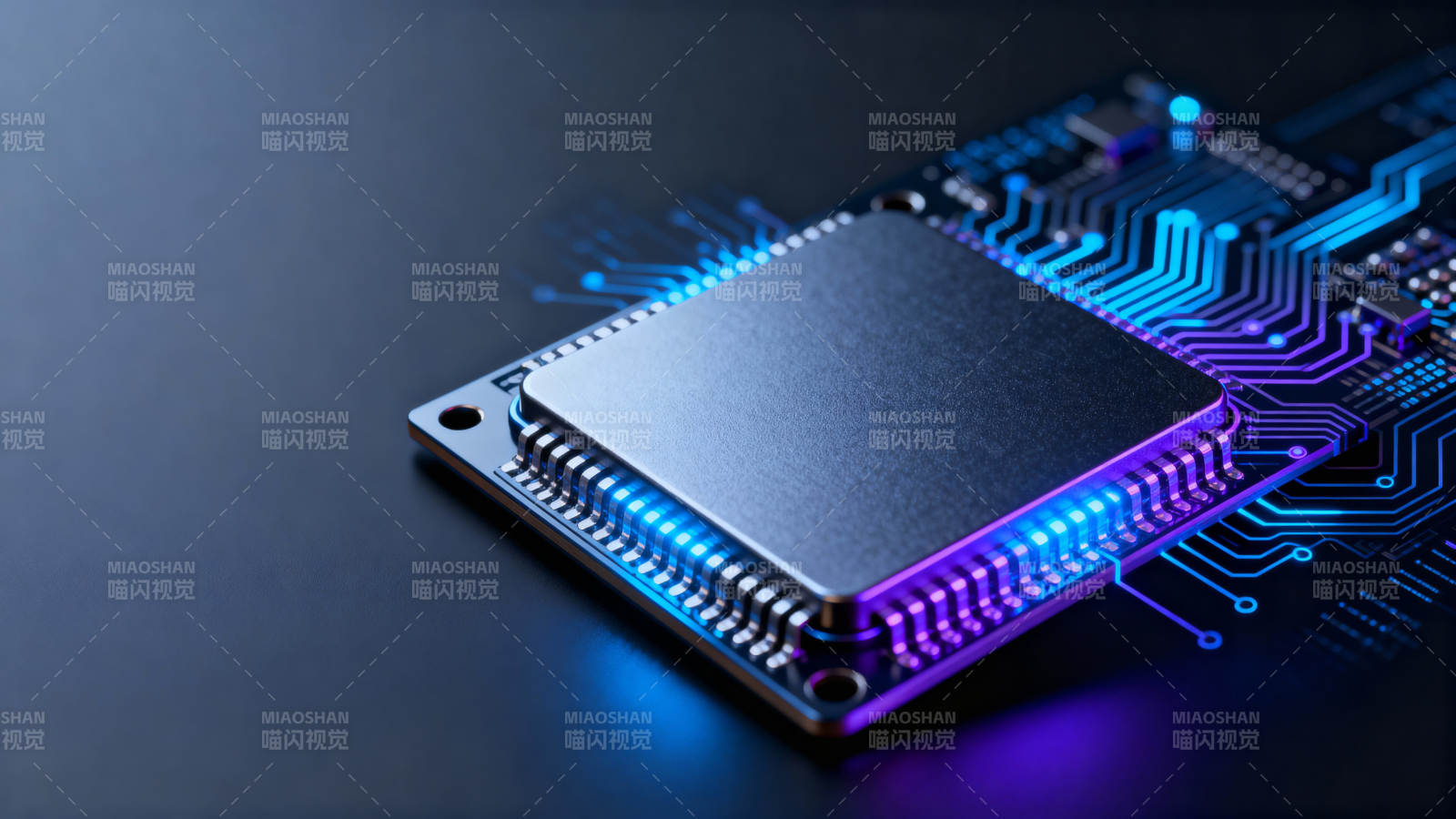 芯片发光 科技未来感图片