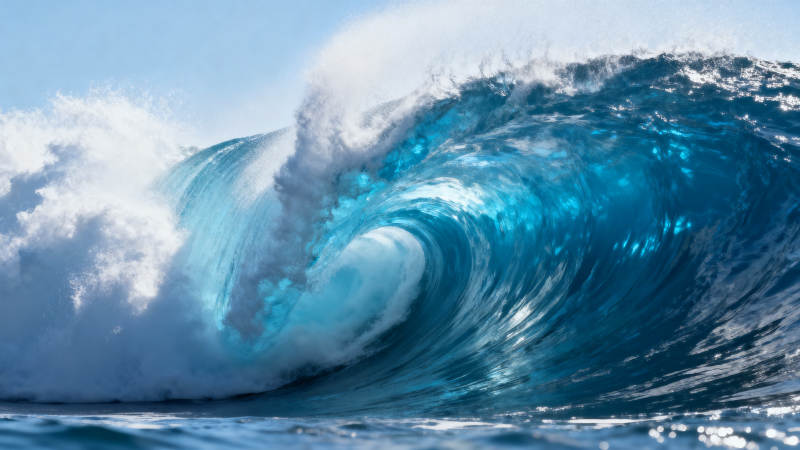 巨浪翻卷 碧海腾空图片