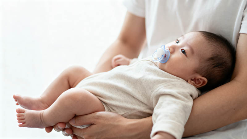 妈妈怀抱中的安睡宝宝图片