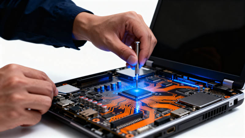 笔记本主板维修中图片