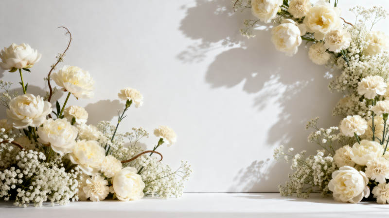 白花静影 素雅成诗图片