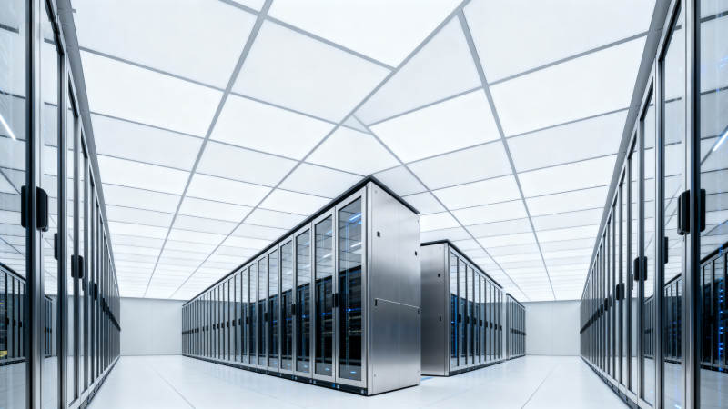 现代数据中心机房内部图片