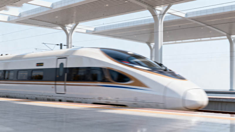 高铁进站 速度与安全同行图片