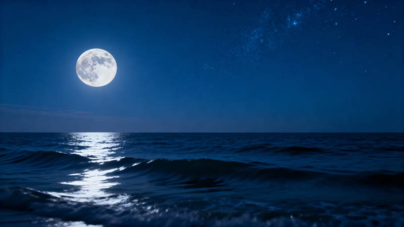 月照海面 星河共舞图片