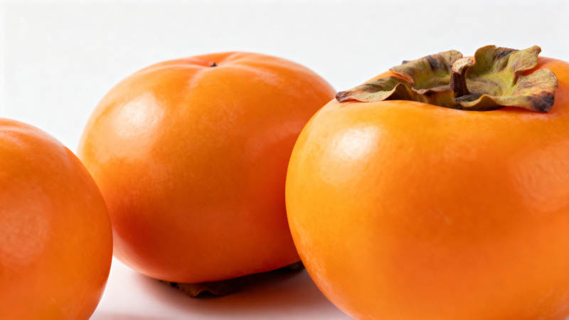 鲜橙柿子 饱满诱人图片