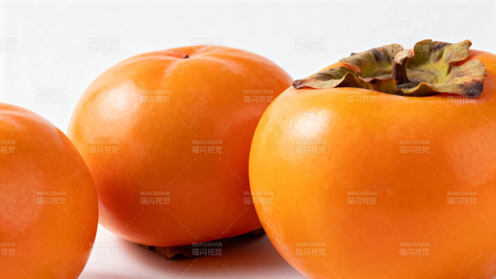 鲜橙柿子 饱满诱人图片