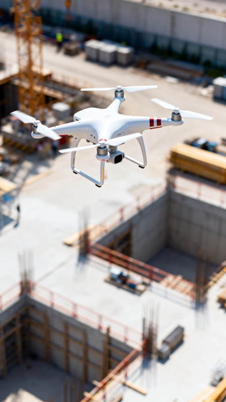 无人机巡检建筑工地图片