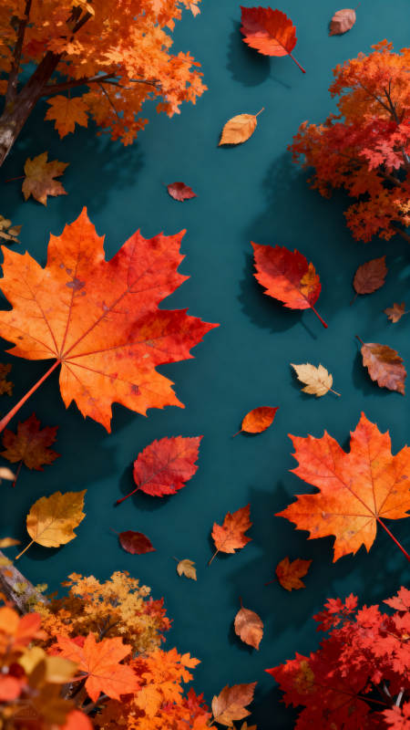 秋叶飘零 静美如画图片