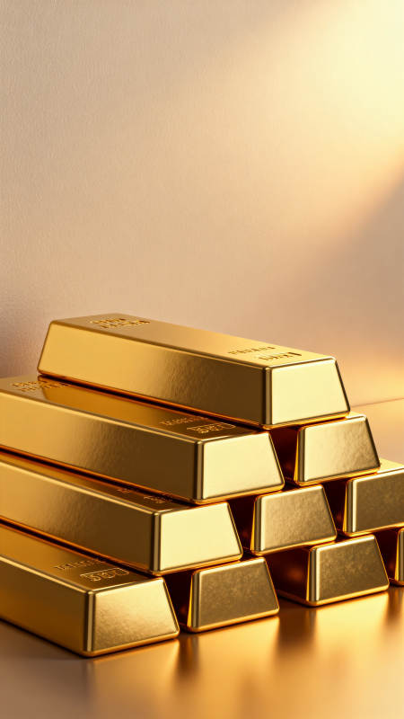 金光闪闪的金条堆叠图图片