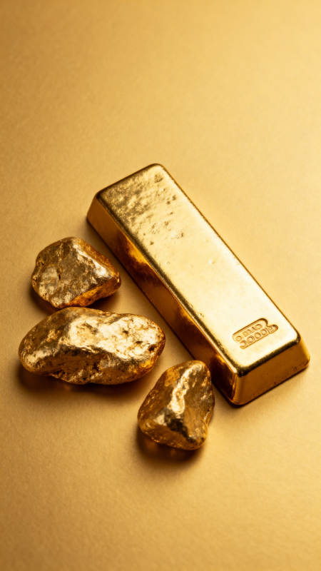 金条与金块 财富象征图片