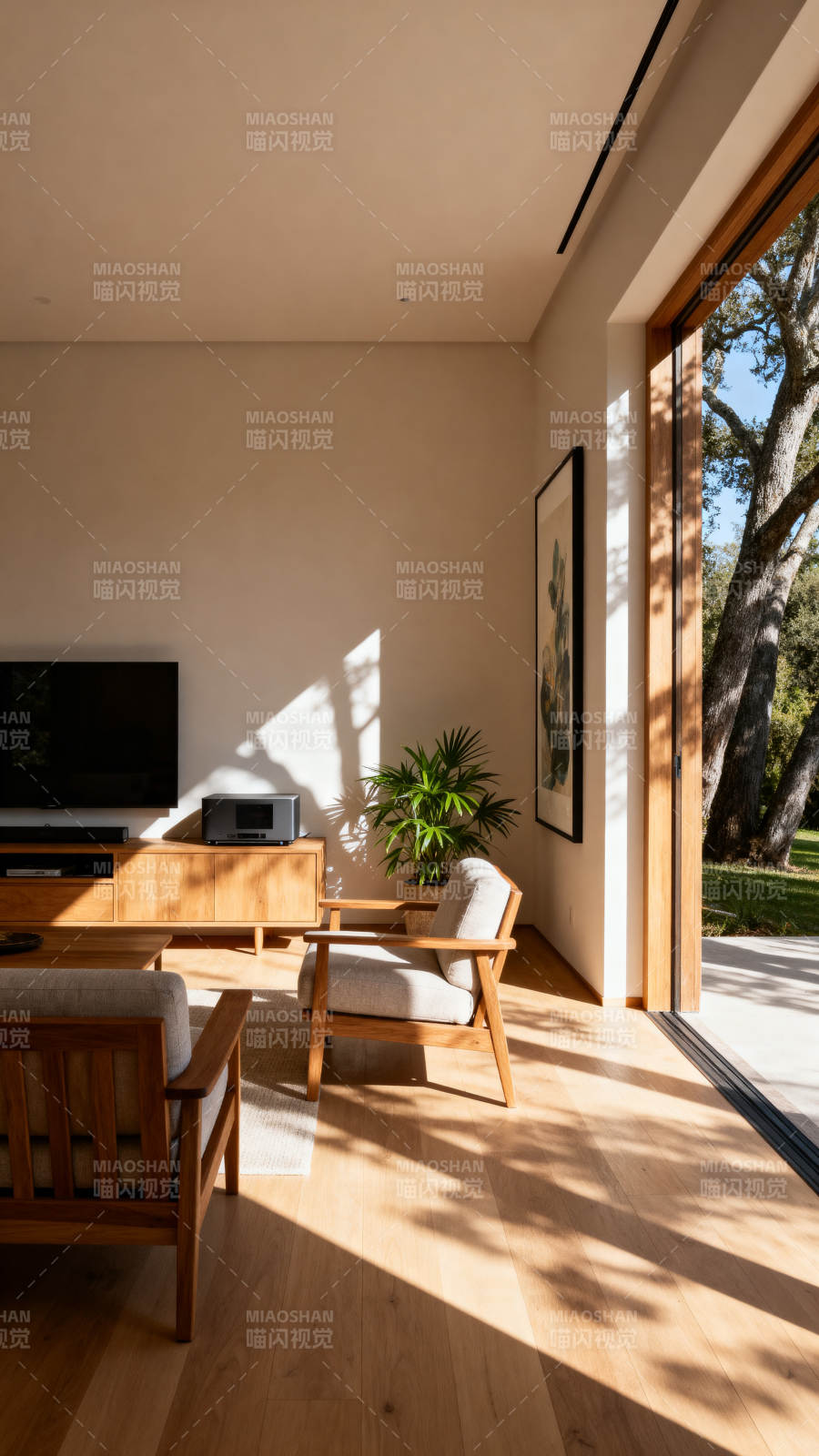 阳光洒满现代客厅图片