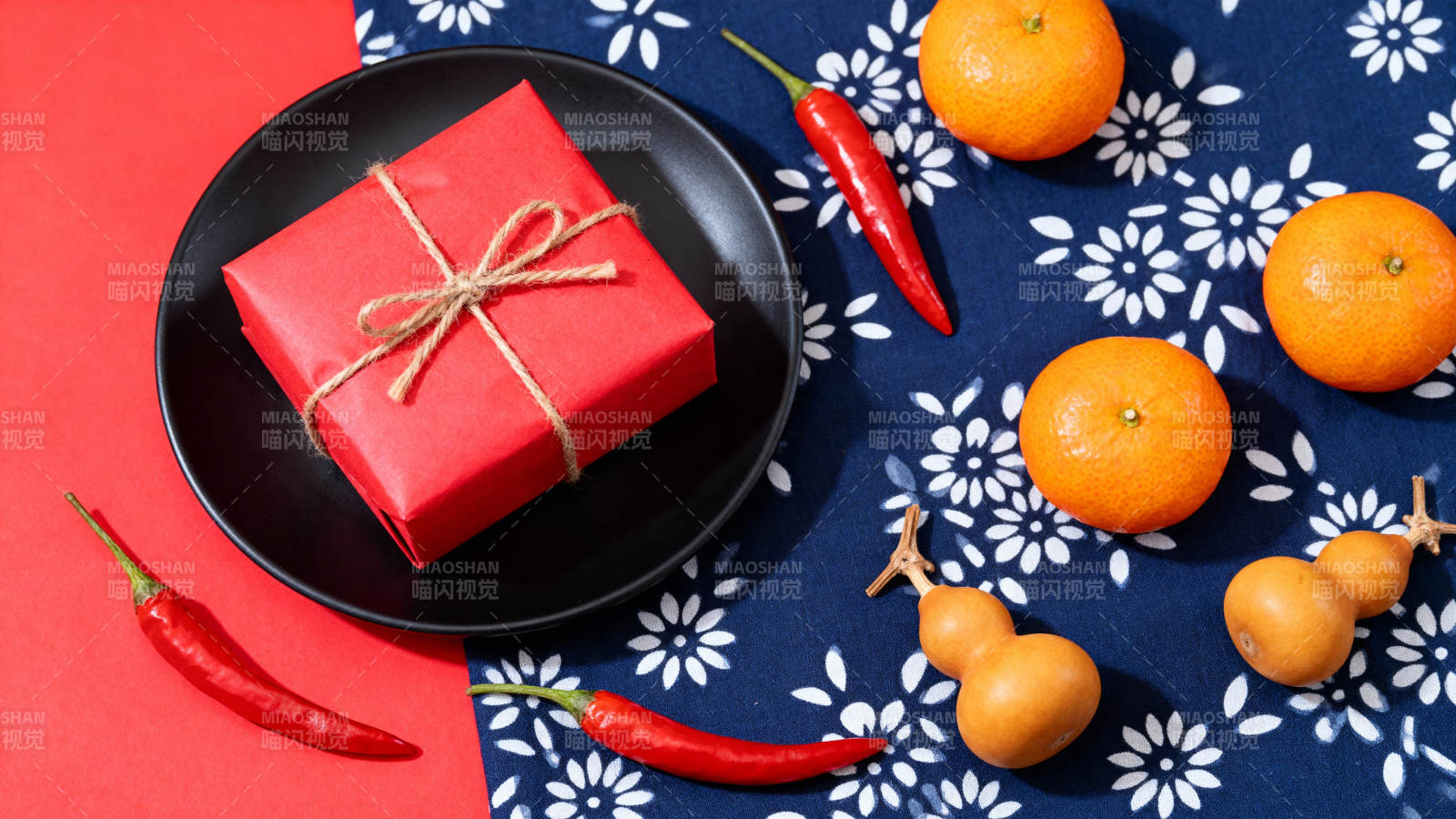 红礼橘椒迎新年图片