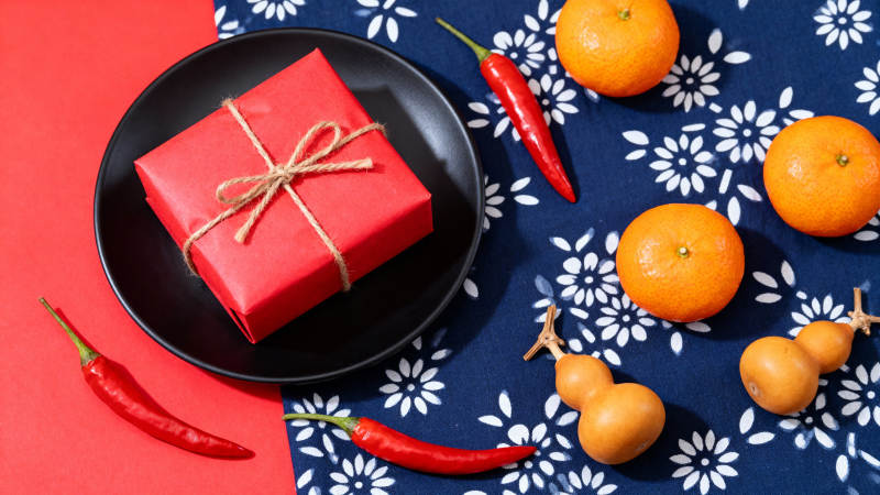 红礼橘椒迎新年图片