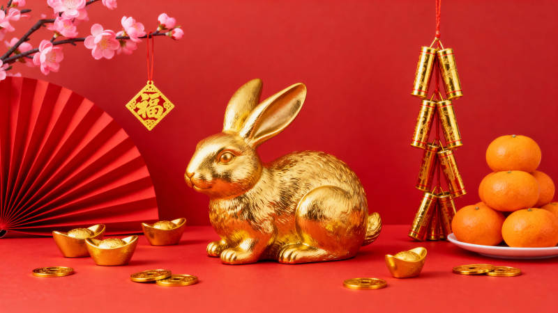 金兔迎春 福满红包年图片