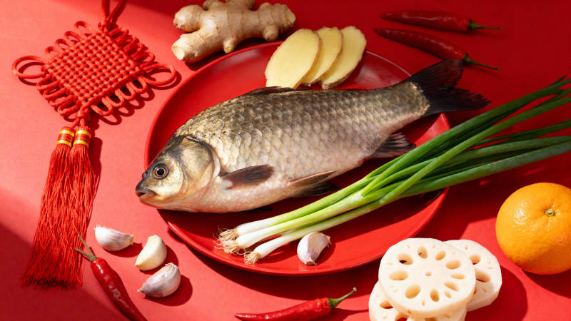 年年有余 春节食材图图片