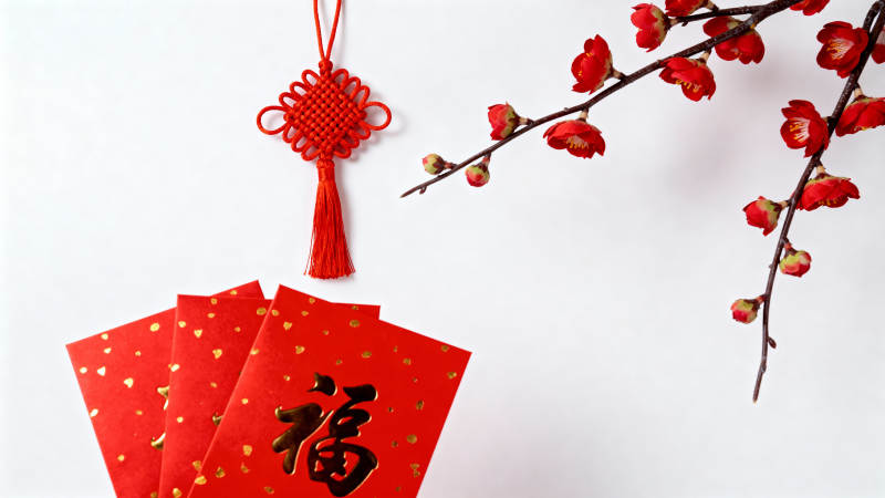 春节红包装饰梅花图图片
