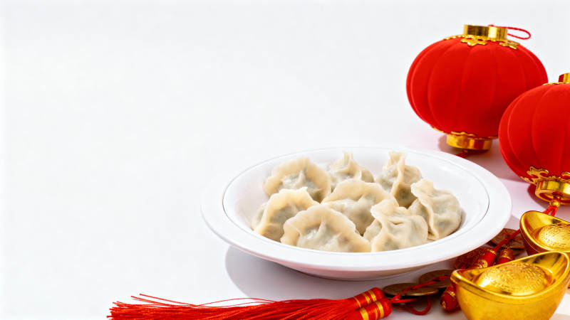 饺子灯笼迎新春图片