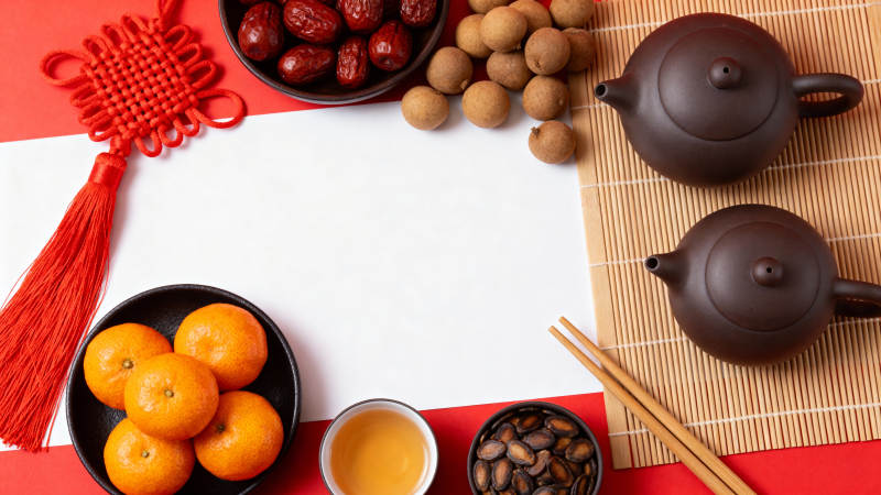 春节茶点迎新年图片