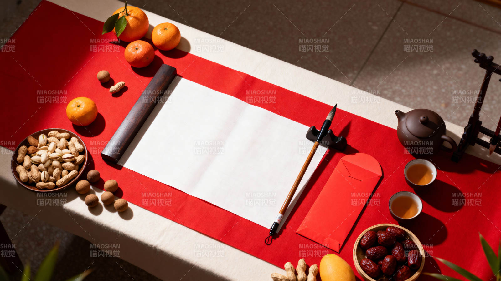 红纸墨香迎新春图片